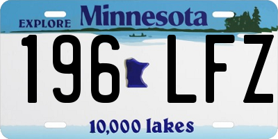 MN license plate 196LFZ