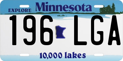 MN license plate 196LGA