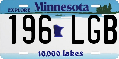 MN license plate 196LGB