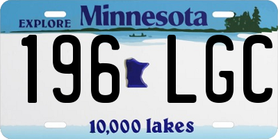 MN license plate 196LGC