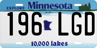 MN license plate 196LGD