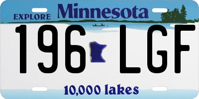 MN license plate 196LGF