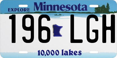 MN license plate 196LGH