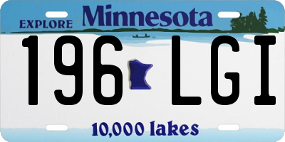 MN license plate 196LGI