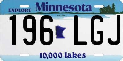 MN license plate 196LGJ