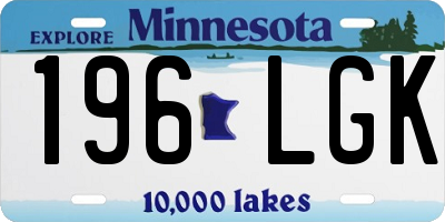 MN license plate 196LGK