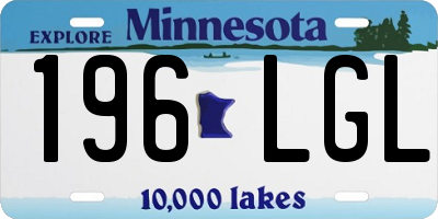 MN license plate 196LGL