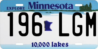 MN license plate 196LGM