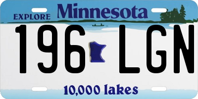 MN license plate 196LGN