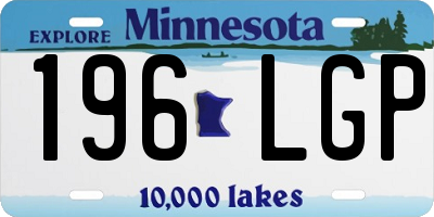 MN license plate 196LGP