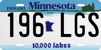 MN license plate 196LGS