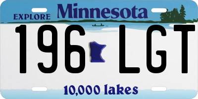MN license plate 196LGT