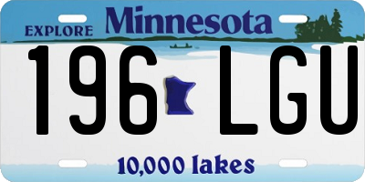 MN license plate 196LGU