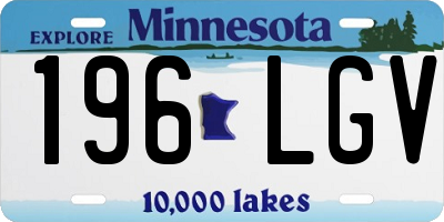 MN license plate 196LGV