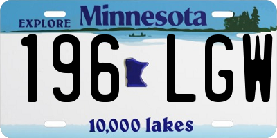 MN license plate 196LGW