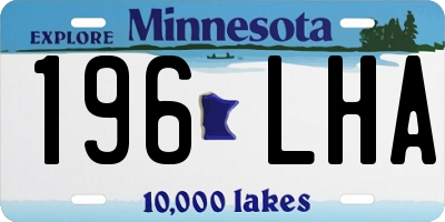 MN license plate 196LHA