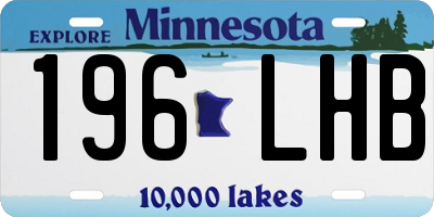 MN license plate 196LHB
