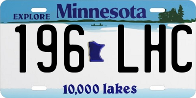 MN license plate 196LHC
