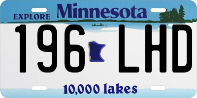 MN license plate 196LHD