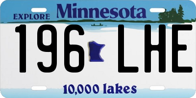 MN license plate 196LHE