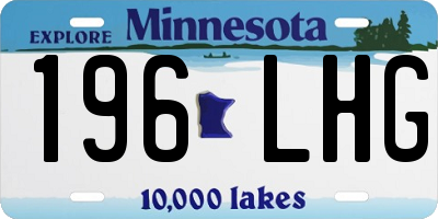 MN license plate 196LHG