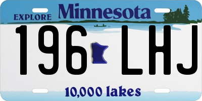 MN license plate 196LHJ