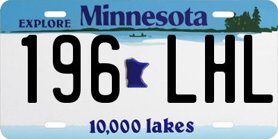 MN license plate 196LHL