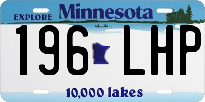 MN license plate 196LHP
