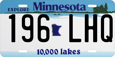 MN license plate 196LHQ