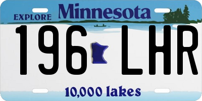MN license plate 196LHR