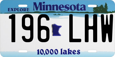 MN license plate 196LHW