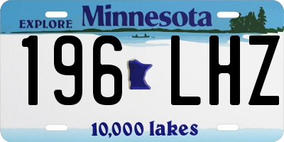 MN license plate 196LHZ