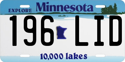 MN license plate 196LID