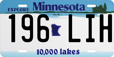 MN license plate 196LIH