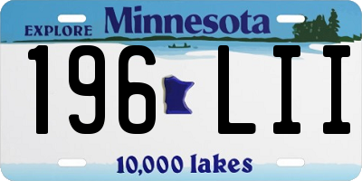 MN license plate 196LII