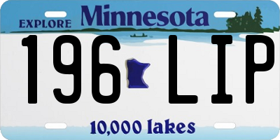 MN license plate 196LIP