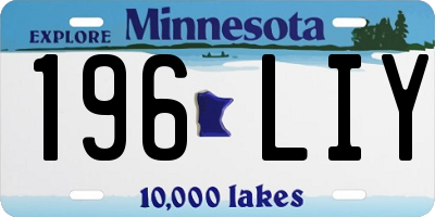 MN license plate 196LIY