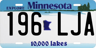 MN license plate 196LJA