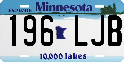 MN license plate 196LJB