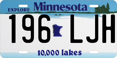 MN license plate 196LJH