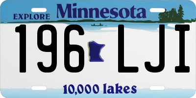 MN license plate 196LJI