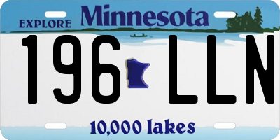 MN license plate 196LLN