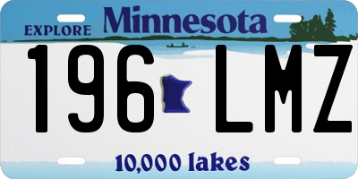 MN license plate 196LMZ