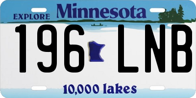 MN license plate 196LNB