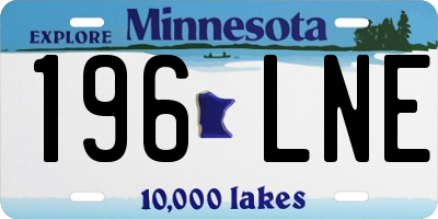 MN license plate 196LNE