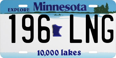 MN license plate 196LNG