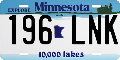 MN license plate 196LNK