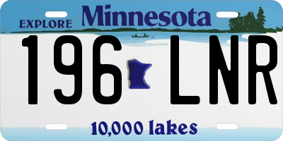 MN license plate 196LNR