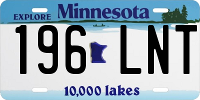 MN license plate 196LNT