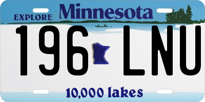 MN license plate 196LNU